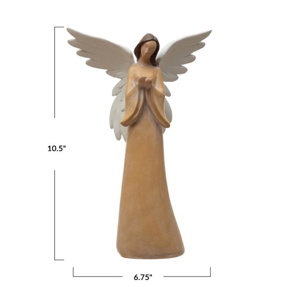 Farmhouse Style 10 Inch Resin Angel - Picture 3 of 3